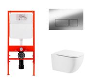 CЕТ 3в1: Инсталляция + клавиша хром041 + унитаз с сиденьем ALPINA BELBAGNO