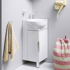 Тумба с раковиной Aqwella Рио 45 белая